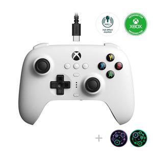Xbox Series X|S, One 및 Windows용 8Bitdo Ultimate 유선 컨트롤러, 홀 효과 조이스틱 업데이트, 백 버튼이 있는 PC 게임용 게임패드, 트리거 진동 - 공식 라이선스 (화이트)