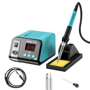 디지털 납땜 스테이션 75W, 세라믹 발열체 및 추가 철 팁 2개가 포함된 KUAIQU 아이언 키트, 정밀 열 제어(50 C-480 C), 자동 슬립, 가정용 수리 납땜에 안전한