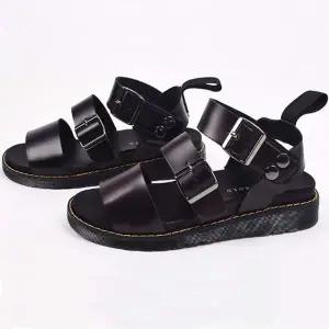 [룽스]가죽샌들 버클 샌달 여름 남자샌들 슬리퍼