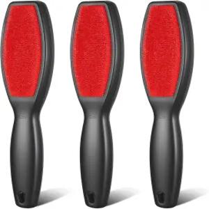 옷용 보푸라기 브러시 3팩 양면 제거 재사용 가능한 반려동물 털 제거기 시트 및 카펫 청소 옷 가구 원단