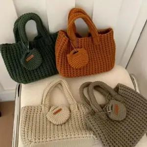 [룽스]토트백 니트백 손가방 겨울뜨개가방 가방