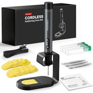 네피코 무선 납땜 인두 키트, 스탠드 포함 충전식 인두, 7초 고속 난방, 자동 슬립/오프, C210 팁, 전자 수리용 휴대용 펜 건 키트