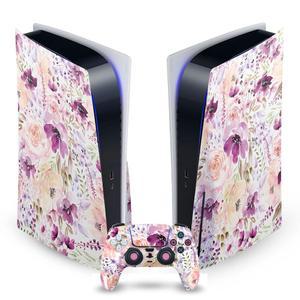 헤드 케이스 디자인 공식 라이선스 아니스 일러스트 플로럴 카오스 아트 믹스 비닐 페이스플레이트 게이밍 스킨 데칼, 소니 플레이스테이션 5 PS5 디스크 에디션 콘솔 및 듀얼센스 컨트롤러와 호환