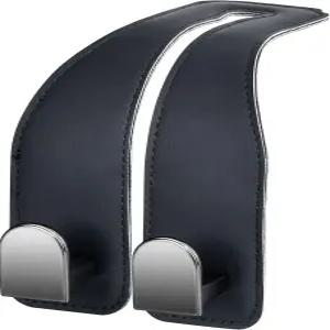 헤드레스트용 자동차 후크 가죽 카시트 백 수납 정리함 인테리어 액세서리 지갑 우산용 넓고 깊은 시트