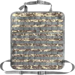 무키다 카시트 백 오거나이저 전술 MOLLE 처짐 방지 차량 패널 백시트 커버 프로텍터 범용 몰 나일론 보관