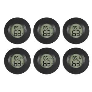 DWEII 6팩 미니 습도계 온도계 디지털 LCD 모니터 실내/외 가정용 온실 용 파충류 인큐베이터