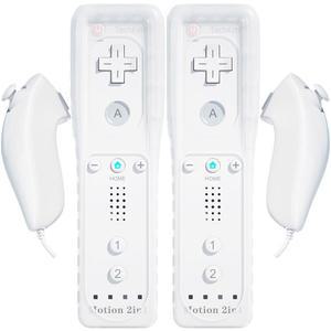 Wii 모션 플러스 내장 2팩 리모컨 | 쇼크 넌척 컨트롤러 호환 닌텐도 Wii,