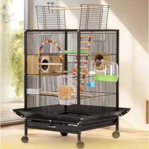 회색앵무 바퀴달린 대형새장 앵무새 잉꼬 새집 케이지