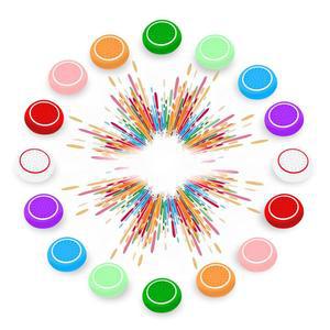 AMOACORSORY 16피스 레인보우 컬러 엄지 그립 캡 조이스틱 커버 게임용 컨트롤러 성능, PlayStation PS5, PS4, Xbox Series X /S, One, Switch Pro, 미끄럼 방지 실리콘과 호환됨