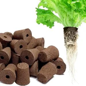 MEYCEMT 수경 재배 스펀지 50팩 시작 씨앗을 위한 유니버설 핏 씨앗 포드 발아 및 식물 복제를 실내 야외