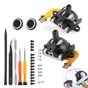 PS VR2용 왼쪽/오른쪽 조이스틱 VR2 홀 효과 PlayStation 3D 아날로그 센서 모듈용 핸드헬드 스틱 엄지스틱 컨트롤러 액세서리 부품(나사 포함)