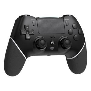 PS4, Pro, 슬림용 홀 조이스틱이 있는 무선 컨트롤러 - 내장 스피커가 / 정밀 조이스틱 터보 고급 버튼 프로그래밍, 1000mAh 충전식 배터리(블랙 화이트)