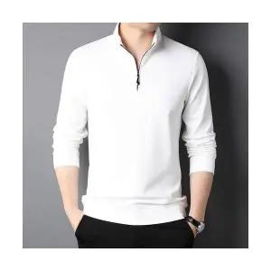 룽나루 가을 캐주얼 남성용 후드 긴팔 스포티 반집업 트렌드 차이나 상의 맨투맨 HO3