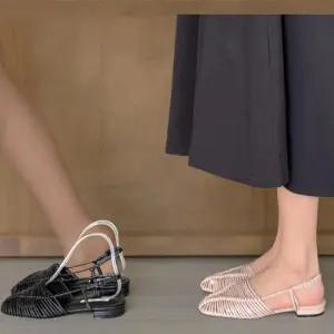 [신상오픈런]여성 독특한 스트랩 슬링백 글래디에이터 샌들 (35834236)