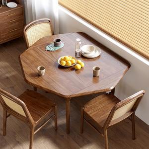 팔각형 접이식 6단 형 식탁 테이블 원목