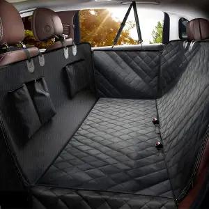 뒷좌석용 엘라우타 도그 카시트 커버 100 방수 스크래치 방지 미끄럼 시트 자동차 트럭 및 SUV용 600D 헤비