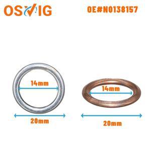 10PCS OE  N0138157 폭스바겐 호환 아우디 호환 및 스코다의 오일 팬 드레인 나사 개스킷합니다.