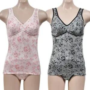 [라일리여성언더웨어] Rly 삼각팬티세트 인견소재 ZF 브라런닝 노몰드 패턴