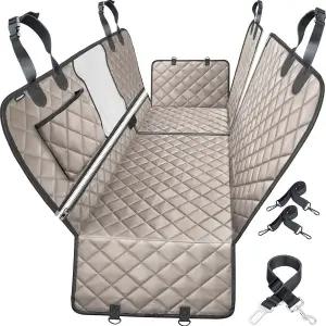 뒷좌석용 URPOWER 6-in-1 반려견 카시트 커버 메쉬 창이 있는 방수 카 해먹 차량 트럭 및 SUV용 미끄럼