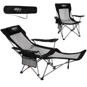 성인용 풋레스트가 있는 2-in-1 리클라이닝 캠핑 의자 등받이 조절 가능한 접이식 라운지 경량 야외용 헤비 듀티 WEJOY