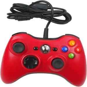 Windows 7/8/10용 Xbox 360 /Slim 컨트롤러용 USB 유선 게임패드 교체 (Red )) Microsoft PC 컨트롤러 지원