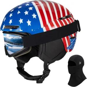 성인 남성용 JQF 기어 스키 헬멧 스노보드 스노우 스포츠용 고글이 장착된 조절식 X13