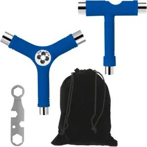 손쿠 블루 올인원 스케이트보드 도구 다기능 휴대용 T-툴 및 드라이버 렌치 보관 가방 포함 Y-툴 액세서리