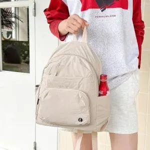 [신상오픈런]여성용 심플 나일론 대형 포켓 컬러 캐주얼 백팩 (41316324)