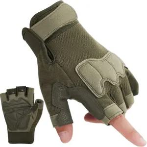 에어소프트 슈팅 하프 핑거 헌팅 하이킹 사이클링 오토바이 등반 작업 장갑 M210603용 피오레토 핑거리스