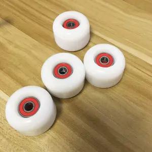 Jonscart 스포츠 스케이트보드 휠 키트-4pcs 50mm X 35mm 83A 화이트 소프트 크루저 8pcs 고속 정밀 ABEC-9