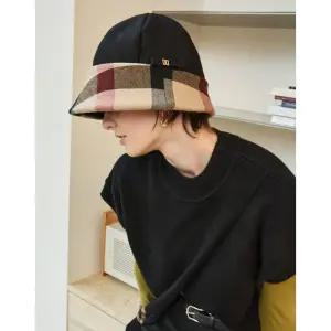 [백화점 정품] 닥스 ACC 25FW 그레이 체크배색 울혼방 버킷햇 DBHE5F868