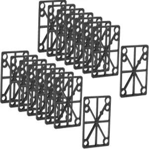 파티킬 1/8인치 스케이트보드 라이저 패드 16개 PP 충격 트럭용 앵글 웨지 소프트 블랙