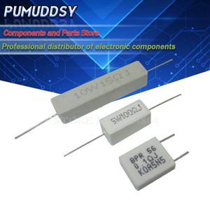 10PCS 5W 10W R56 시멘트 저항 0.1  10k 옴 0.33R 1R 0.22 1 1K igmopnrq