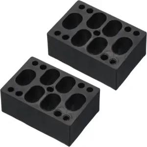 파티킬 28mm(1.1인치) 스케이트보드 라이저 패드 2팩 플라스틱 롱보드 트럭용 앵글 웨지 충격 블랙