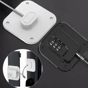 자물쇠 무타공 냉장고 잠금 서랍 방지 열림 부착식 문