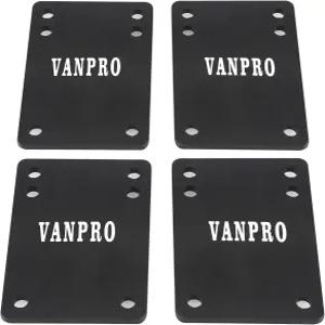 밴프로 트럭 패드 1/8 고무 스케이트보드 라이저로 바퀴 물림 방지 및 충격 흡수 진동 감소로 하드웨어