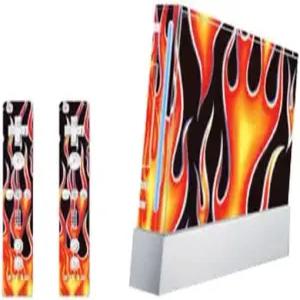 닌텐도 Wii 콘솔과 호환되는 마이티스킨 스킨 데칼 + 와이모트 컨트롤러 스티커 2종 - 핫 플레임스