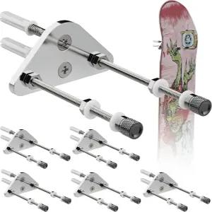 가젯잔 6개 스케이트보드 벽걸이 디스플레이 스케이트 데크 수납용 알루미늄 걸이 수직으로 플로팅 장식