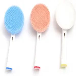 3개 페이셜 클렌징 브러시 교체 헤드 구강 B 브루안 전동 칫솔 베이스 방수 실리콘 페이스 스핀 브러시와