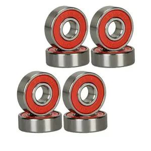 레드 실버 ABEC-9 608 RS 스케이트보드 롱보드 베어링 (8PCS)
