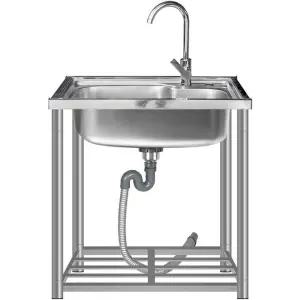 스테인레스 간이 싱크대 주방 세면대 소형 개수대 농막 탕비실