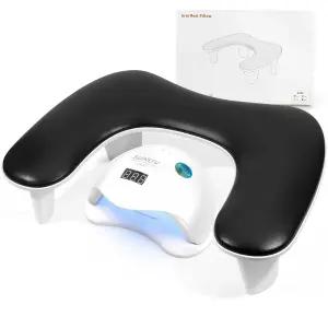 U자형 팔걸이 - 편안한 매니큐어 네일 핸드레스트 베개 쿠션 아크릴 아트 테크용 PU 가죽 스탠드 빠른 설치