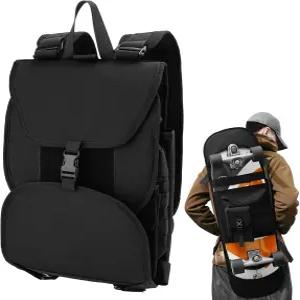 이베이코 업그레이드된 미포 스케이트보드 백팩 조절 가능한 접이식 숄더백 스포츠 패키지 와이드 캐리어