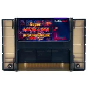 슈퍼 닌텐도 게임 콘솔용 멀티 카트리지 LED 버전 1개에 리트로텍 800 인쇄 지침 포함