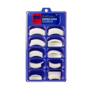 골드 핑거 100 아크릴 플레인 네일(1팩 황후 곡선)은 긴 길이로 겹쳐지고 절반은 프렌치 인조 네일 팁을