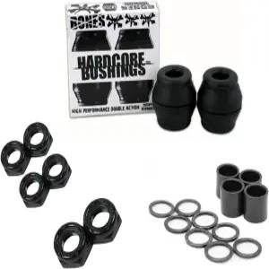 액슬 킹핀 너트 및 스피드 키트가 포함된 본 스케이트보드 블랙 하드 부싱