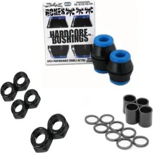 액슬 킹핀 너트 및 스피드 키트가 포함된 본 스케이트보드 블랙 소프트 부싱