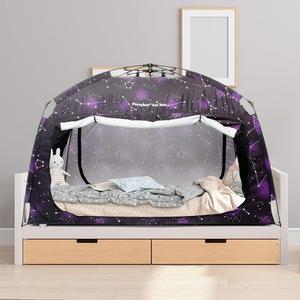 수면을 위한 캐노피 문이 실내 있는 커튼 즉석 공간과 텐트 별이 침대 셋업 3개의 가득 휴대용 프라이버시 넓은 빛나는