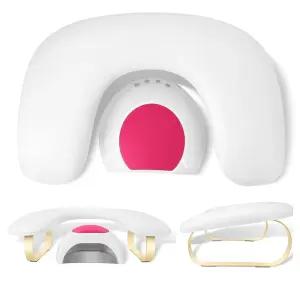 네일 테크용 팔걸이 U자형 매니큐어 스탠드 스테인리스 스틸 홀더가 있는 테크 핸드레스트