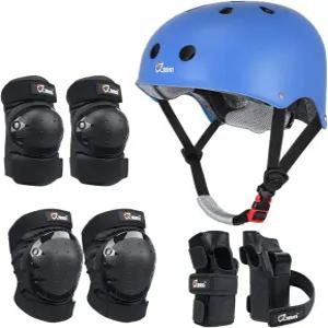 인라인 롤러 스케이팅 스케이트보드 스쿠터를 위한 손목 보호대가 있는 JBM 보호 장비 헬멧 무릎 및 팔꿈치